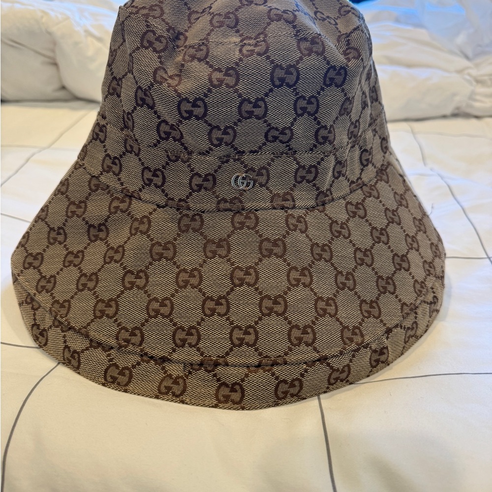 Gucci Tan Monogram Bucket Hat